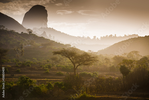 Mountain landscape northen Ethiopia Africa