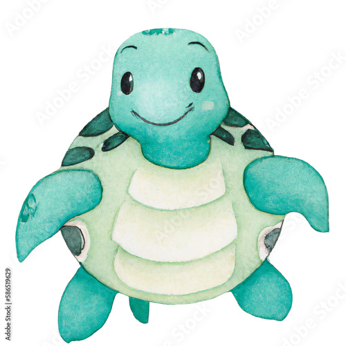 Cute Sea animal Turtles Ai