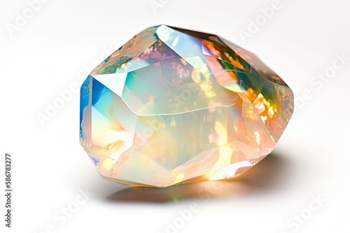 Cut or faceted Opal - October birthstone. Created with Generative AI technology