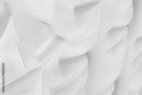 Nowoczesne biało szare tło 3D. Wygenerowane przy użyciu AI.