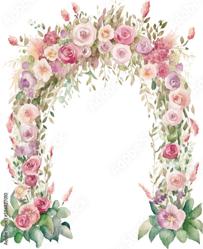 wedding arch frame with flowers