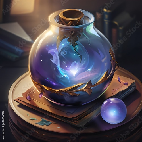 Magic potion mana health created with AI