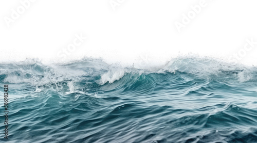 ocean water surface waves , isolated on transparent background cutout , generative ai