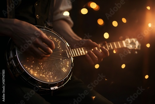 musician playing the banjo