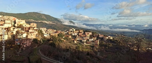 Landscape of Lanusei, small village in Ogliastra