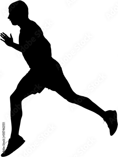 Male runner running