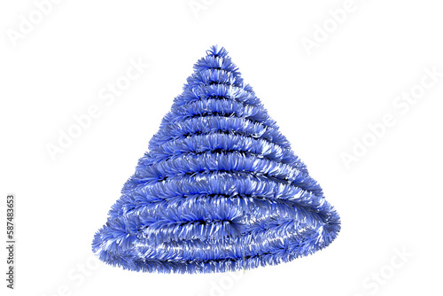 Christmas tree shape in tinsel