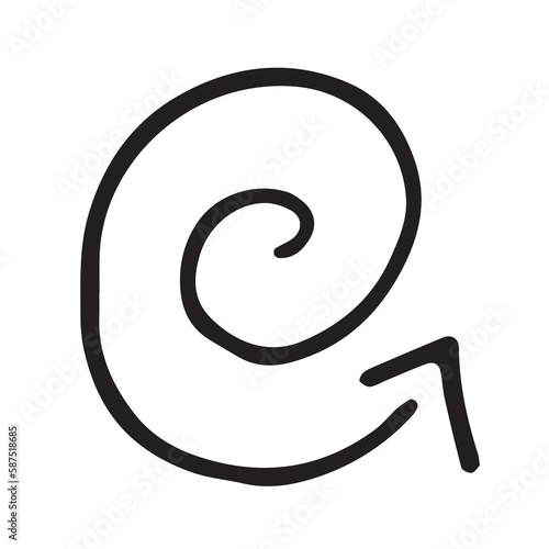 Digital image of spiral shape arrow sign