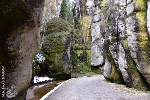 Skały Adrszpach, Czechy, Góry Stołowe, rezerwat Przyrody, 