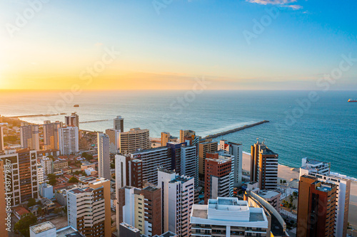 Por do sol em Fortaleza no Ceará 