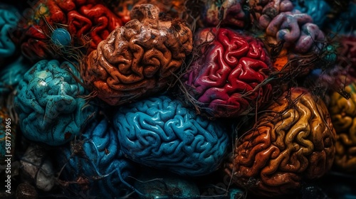 thinking brain color