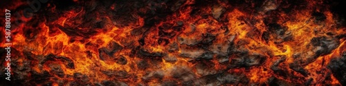 Fire Beautiful Rough Plaster Texture Background. Generative AI