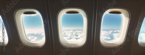  Airplane window Mockup, travel and transportation mockup concept