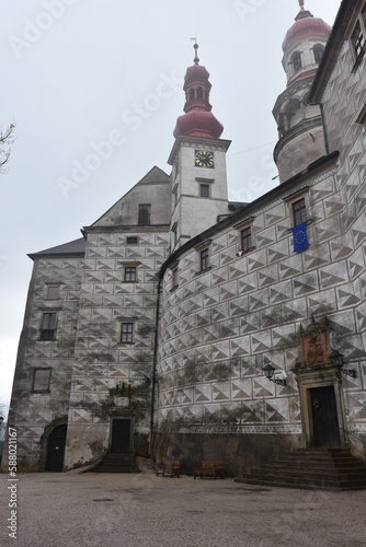 Zamek Gotycki w miejscowości Nachod, obecnie Pałac Renesansowy, Czechy, gród, 