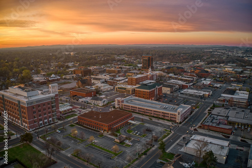 Aerial View of Murfreesboro, Tennessee at Sunrise