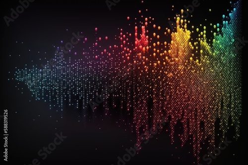 Abstract colorful digital equalizer
