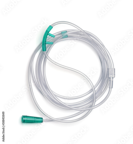 Top view of nasal oxygen cannula