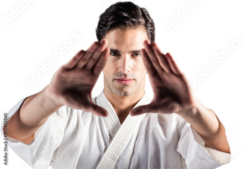 Man doing fighting stance