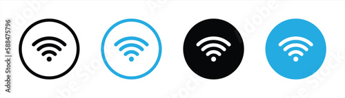 wireless and wifi icon set. internet icon symbol sign collection, vector illustration