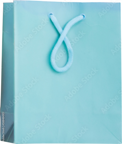 Blue shopping bag with price tag