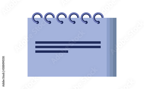 Digital image of spiral note pad