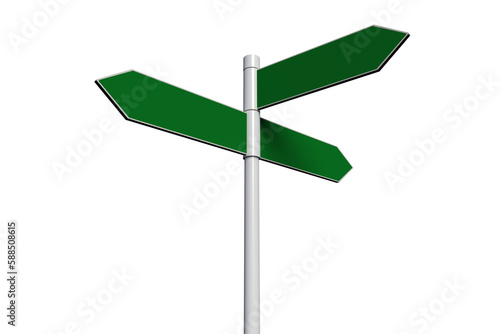 Green signpost