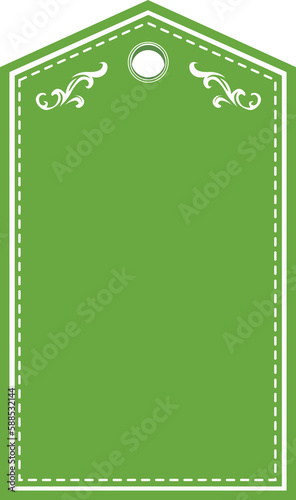 Elegant green tag