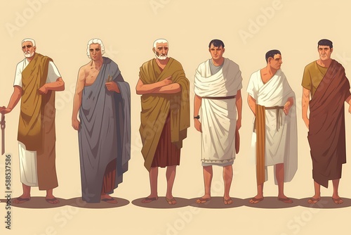 A group of people wearing robes Generative AI