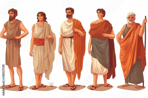 A group of men wearing robes Generative AI