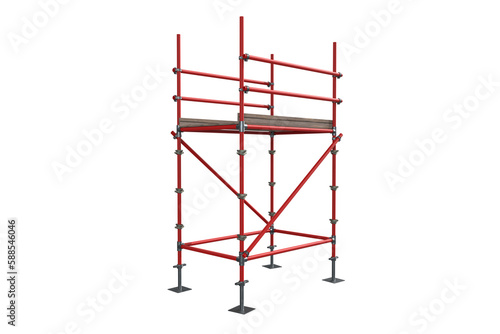 3d image of of red scaffolding