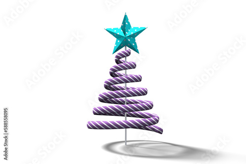 Purple christmas tree spiral design