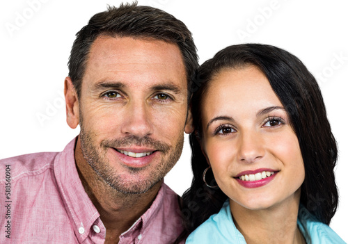 Smiling couple looking at camera