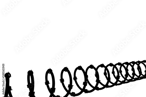 Vector image of spiral barbed wire