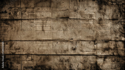 vintage newspaper texture, generated ai technology