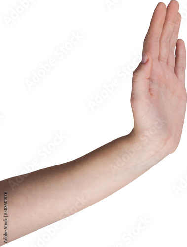 Cropped hand gesturing
