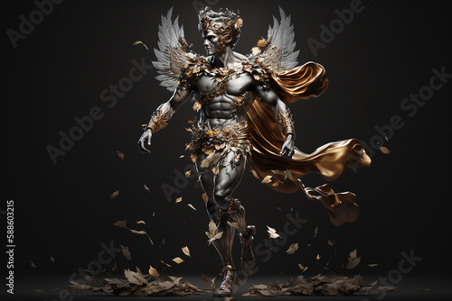 Hermes. Historical Old and Ancient Mythology - Olympic Gods. Greek rulers and lords , heavenly powers, kings. ancient third generation gods, supreme deities who dwelt on mount olympus. Generative AI