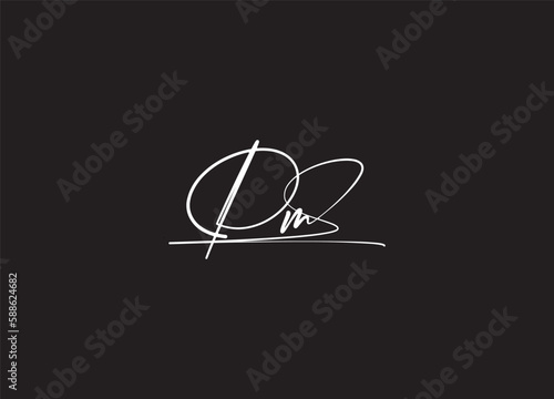 abstract outstanding professional business PM logo design