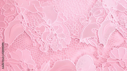 Pink lace texture background. Generative ai.