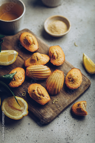 madeleines gâteau moelleux fait maison aux citron