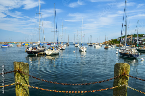 Boats in the harbor of Rockport, Cape Ann, Massachusetts, New England, USA