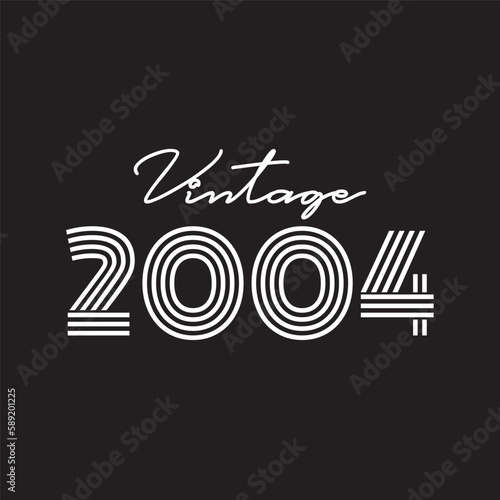 2004 vintage retro t shirt design vector 