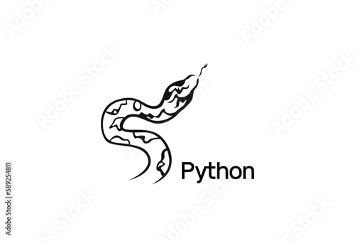 Illustration Vector graphic of Python fit for Reptile logo design etc.