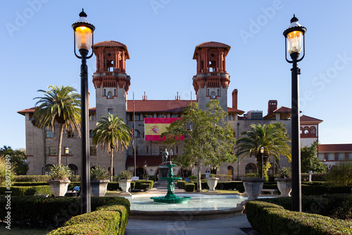 Exterior of the Lightner Museum, occupying the former 1887 Hotel Alcazar located at 75 King Street, St. Augustine, Florida, USA