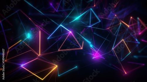 Luminous Landscapes A Radiant Abstract Background Illuminated by Neon Lights
