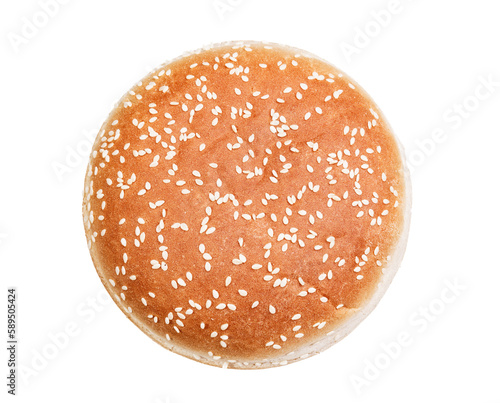 Bułka do hamburgera izolowana na białym tle. Kolekcja.