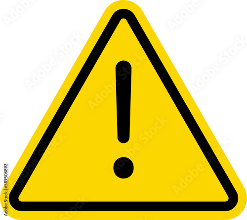 Warning triangle icon. Yellow caution warn in png. Warning sign with exclamation mark. Alert warn in triangle. Road sign alert.