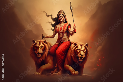 Beautiful Hindu Goddess Durga Mata