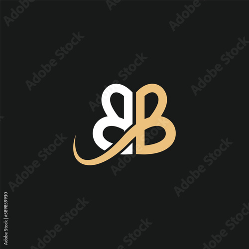 letter BB logo design vector