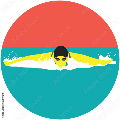 ic√¥ne jeux Olympiques natation femme