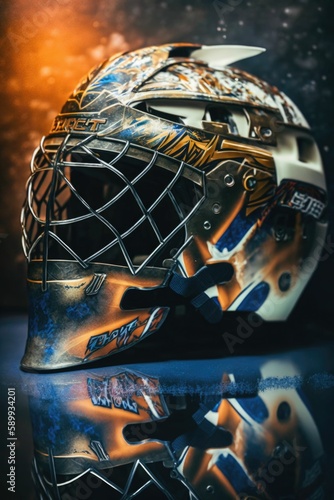 Incredible Details of a Surreal High-Detail Ice Hockey Helmet